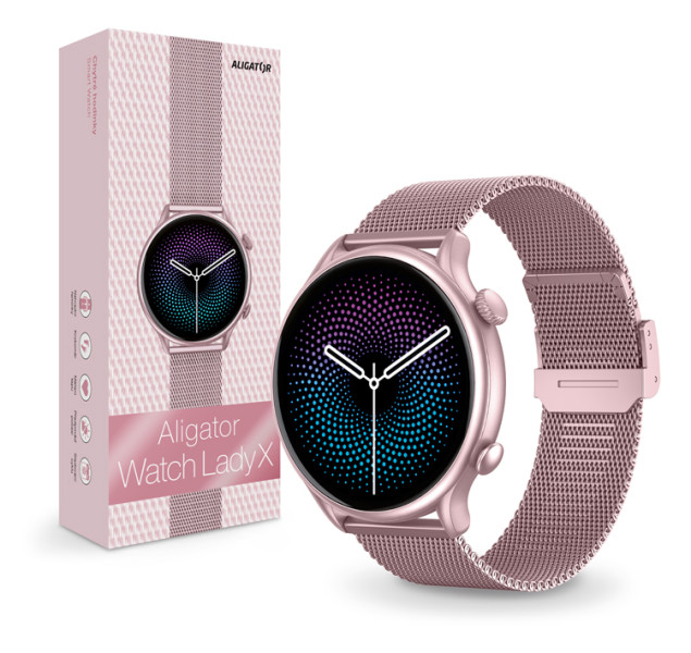 Chytré hodinky ALIGATOR Watch Lady X, růžové