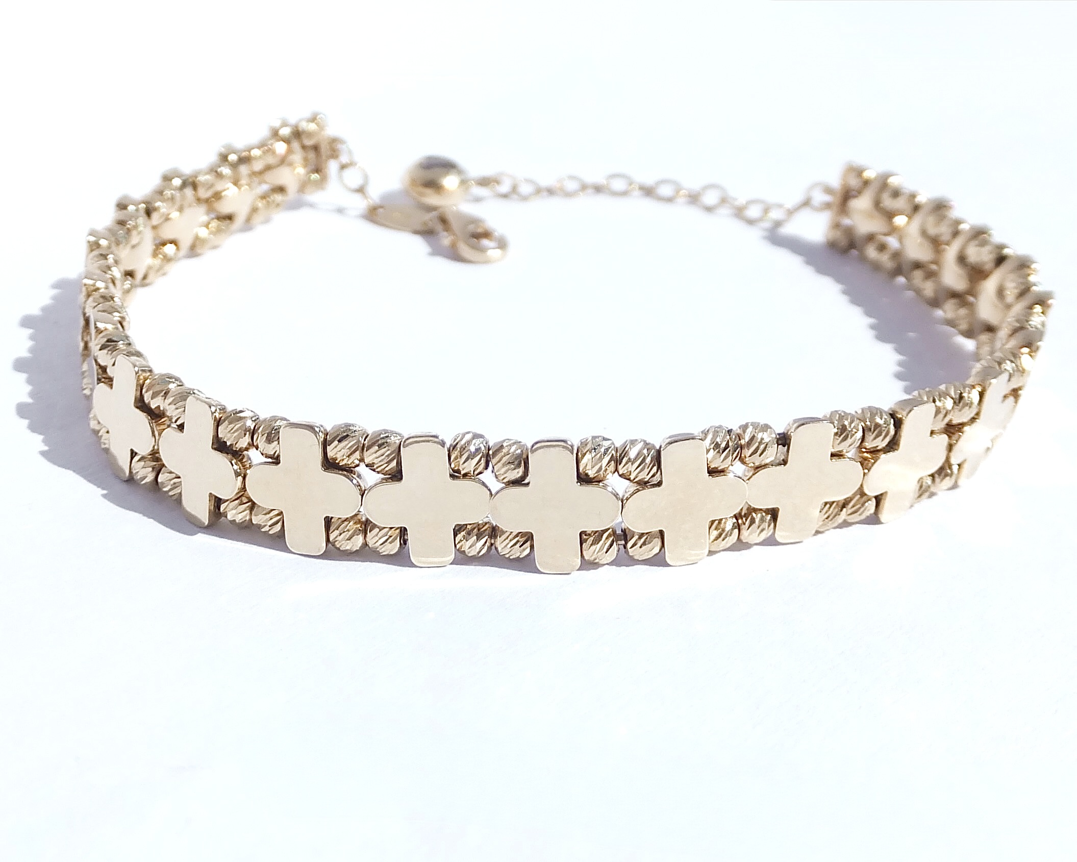 Zlatý náramek, Au 14K 585/1000, váha 10,81 g, použité zlato