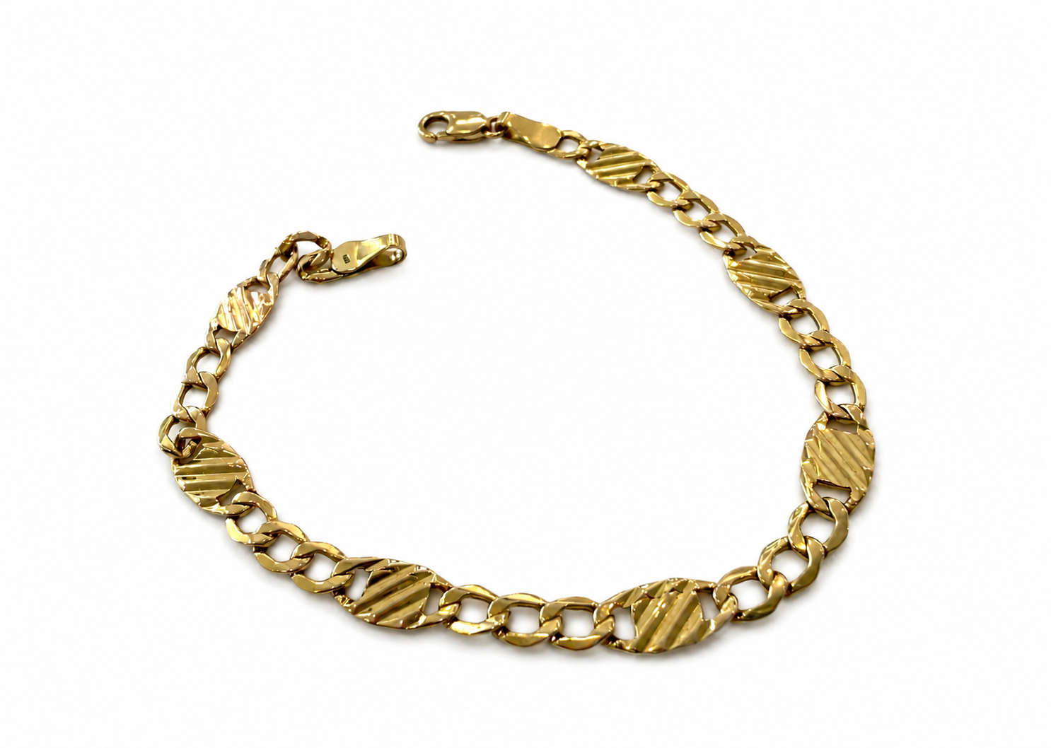 Zlatý náramek 16 cm, Au 14K 585/1000, váha 2,05 g, použité zlato