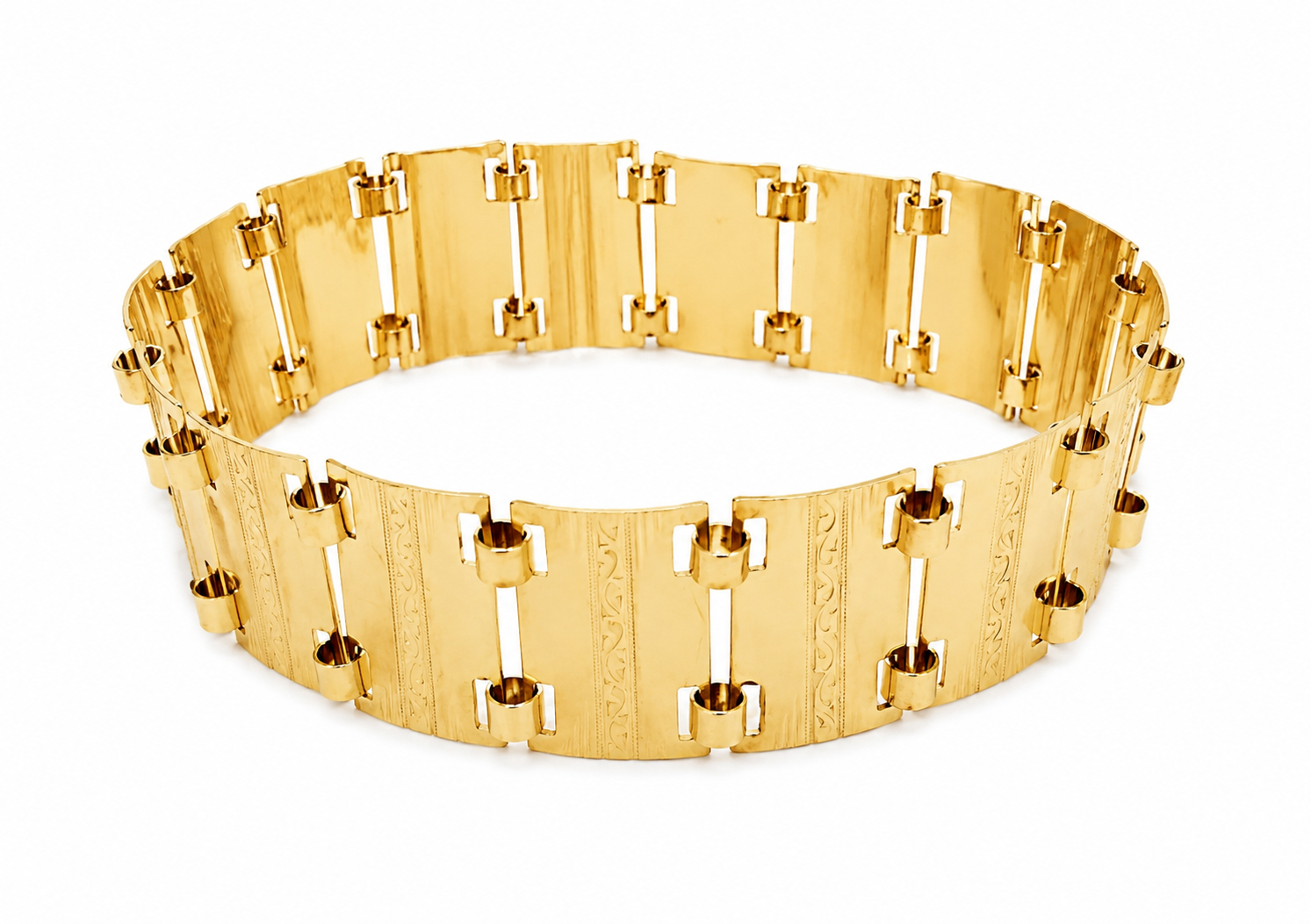 Zlatý náramek 18,5 cm, Au 14K 585/1000, váha 18,00 g, použité zlato