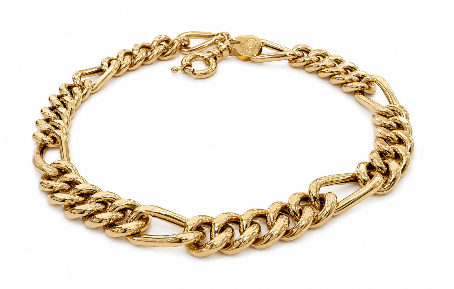 Zlatý náramek 21 cm, Au 14K 585/1000, váha 9,05 g, použité zlato