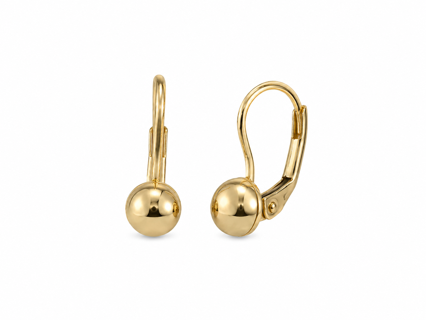 Zlaté náušnice, Au 14K 585/1000, váha 1,76 g, použité zlato