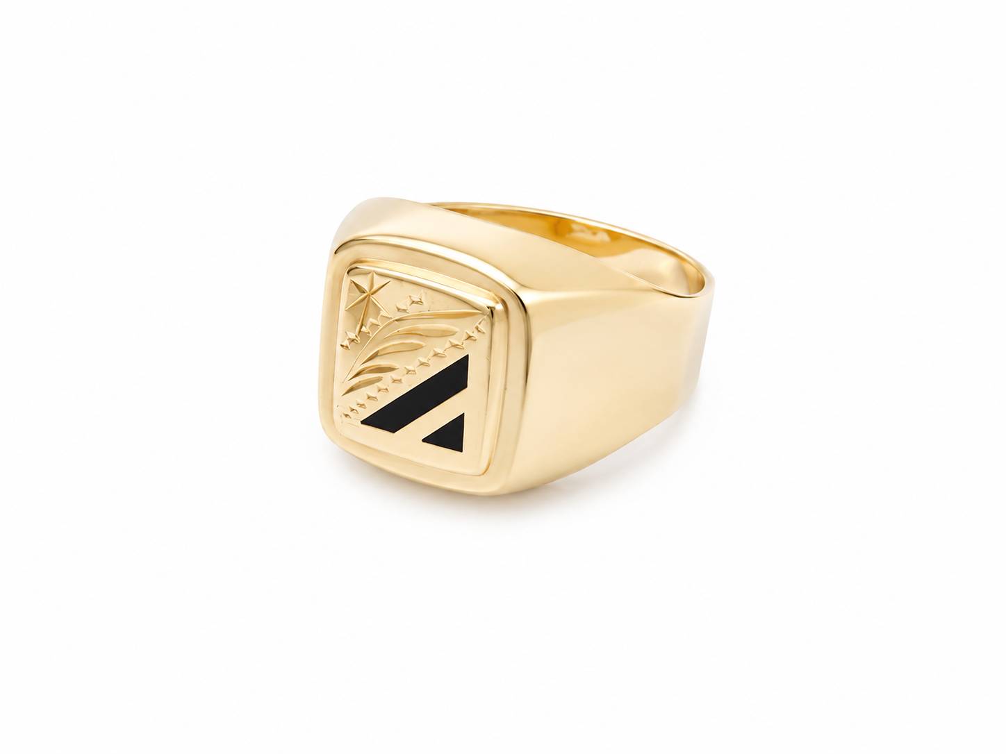Zlatý pánský prsten, Au 14K 585/1000, váha 4,34 g, použité zlato