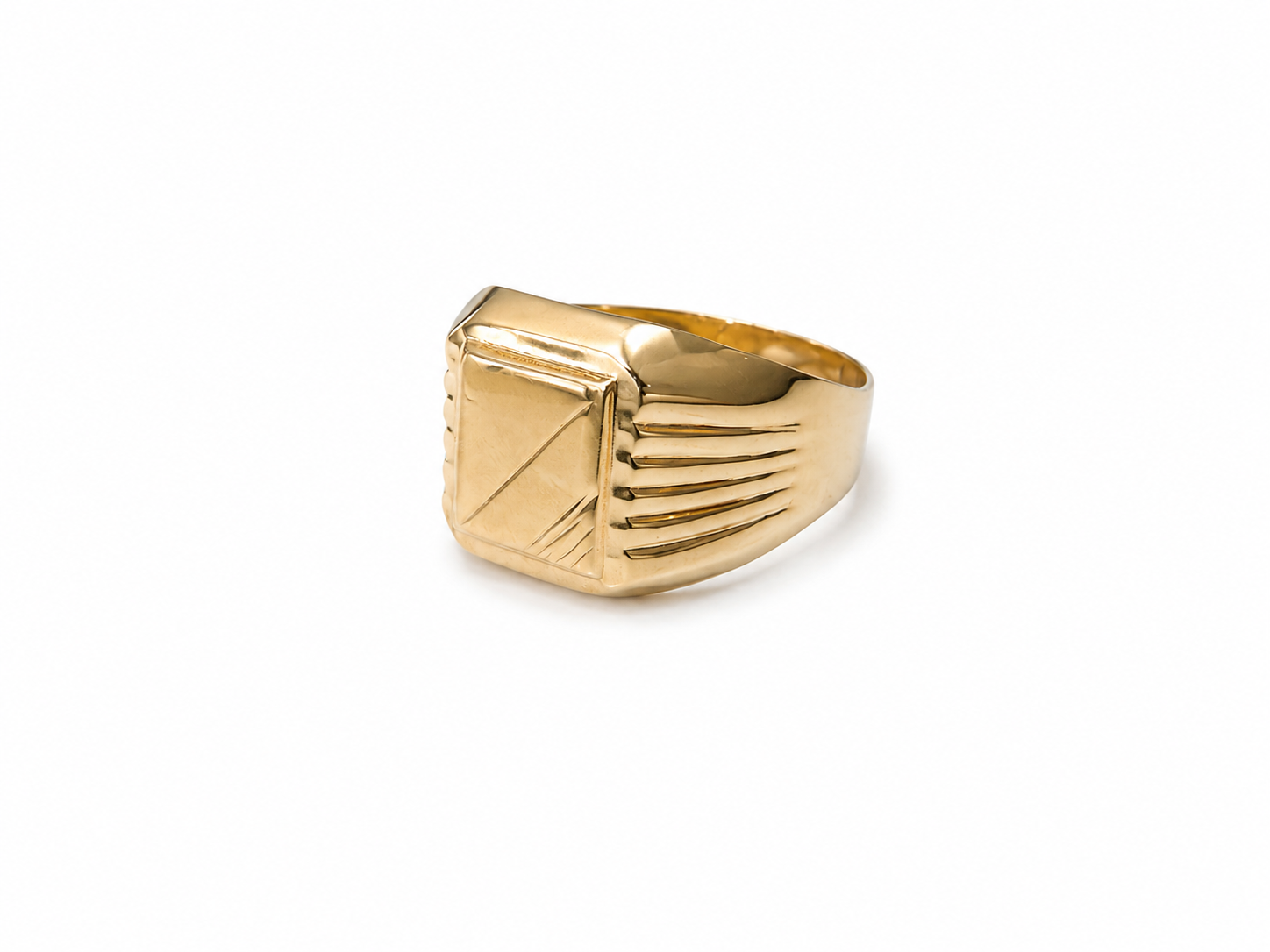 Zlatý pánský prsten, Au 14K 585/1000, váha 4,34 g, použité zlato