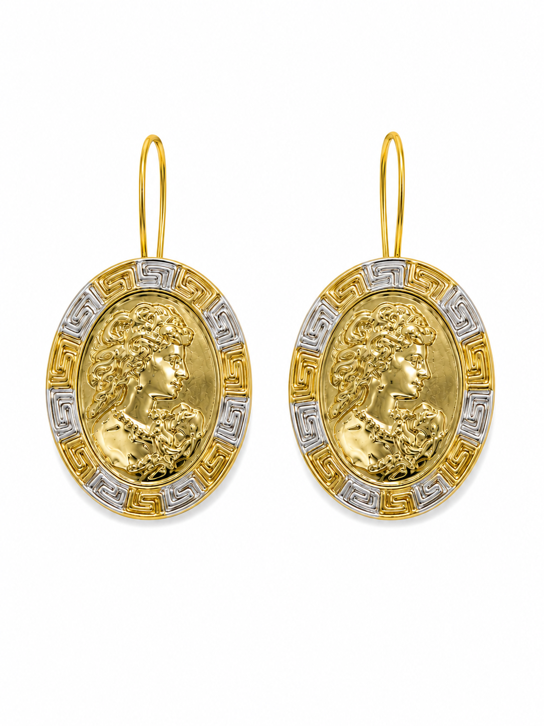 Zlaté náušnice, Au 14K 585/1000, váha 6,22 g, použité zlato