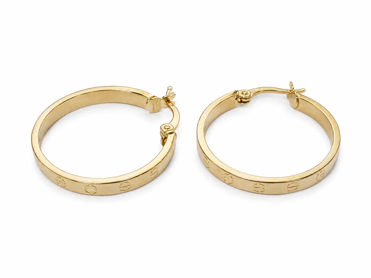 Zlaté náušnice, Au 14K 585/1000, váha 2,67 g, použité zlato