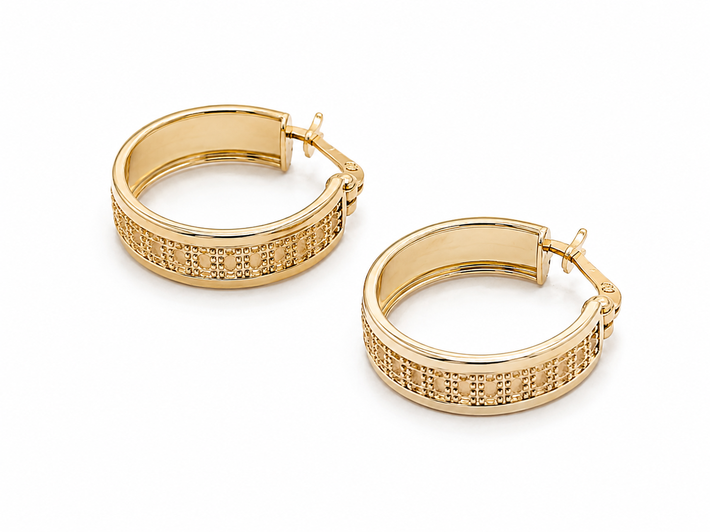 Zlaté náušnice, Au 14K 585/1000, váha 2,69 g, použité zlato
