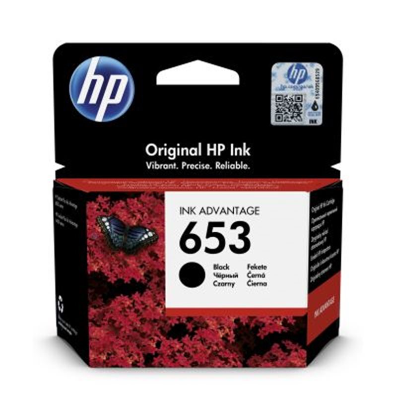 HP 653 černá inkoustová náplň, 3YM75AE