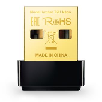 TP-Link Archer T2U Nano AC600 USB 2.0 WiFi adaptér, černý