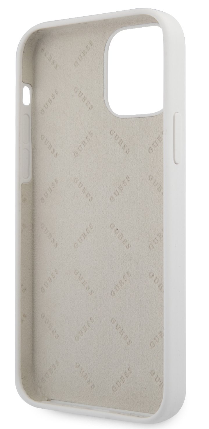 Apple iPhone 12 Pro Max Guess Silicone Vintage Cover (bílé)