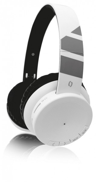 Bluetooth sluchátka ALIGATOR AH02, FM, SD karta, bílá