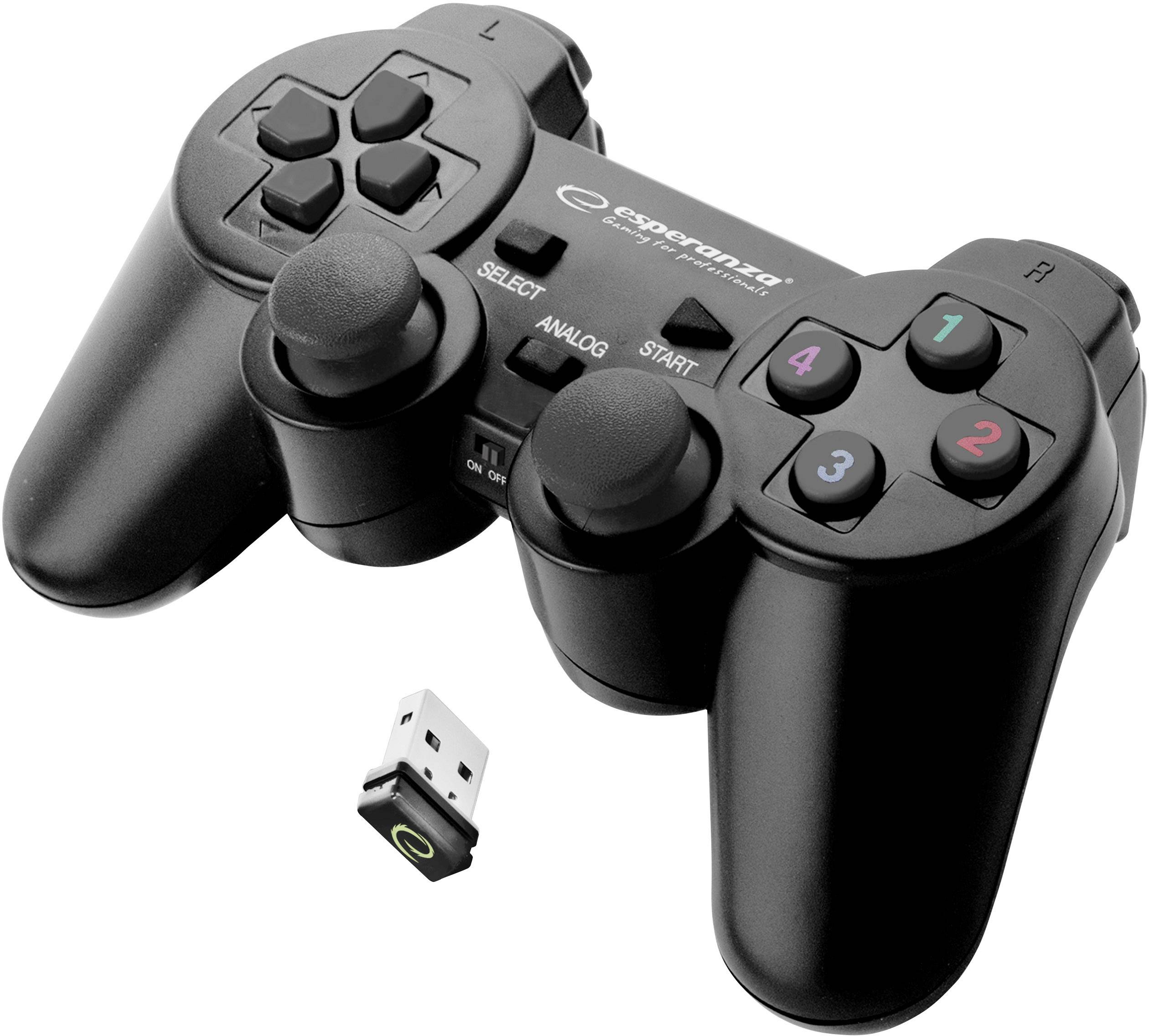 Bezdrátový herní ovladač Esperanza EGG109K pro PS3, černý