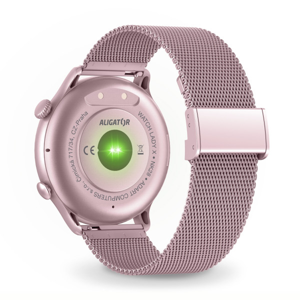 Chytré hodinky ALIGATOR Watch Lady X, růžové