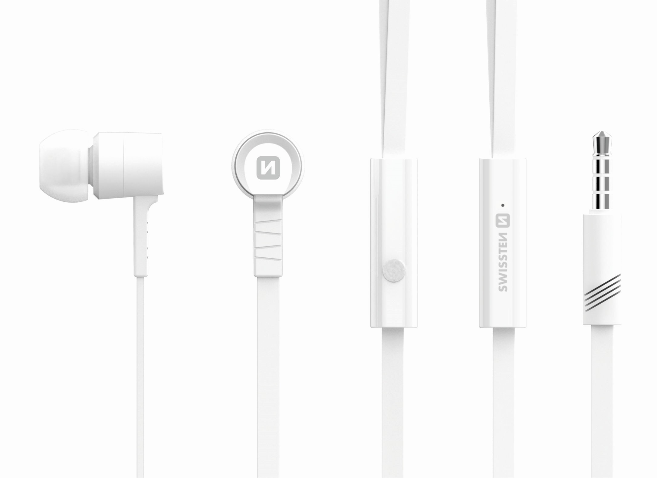 Sluchátka Swissten Earbuds Rainbow YS-D2 (bílá)