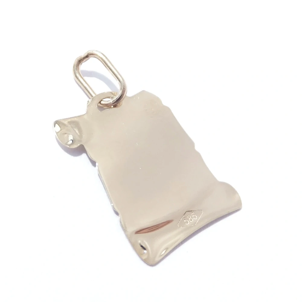 Zlatý přívěsek znamení Lev, 14K 585/1000, váha 0,49 g, použité zlato