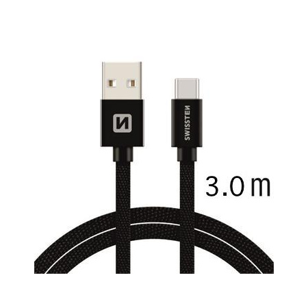 Swissten textilní datový kabel microUSB 2,0m, zelený