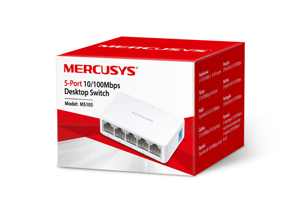 Mercusys MS105 switch 5portový, bílý