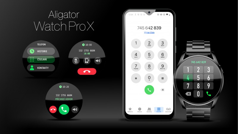 Chytré hodinky Aligator Watch PRO X, černé