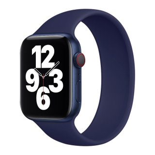 COTECi silikonový řemínek 160 mm pro Apple Watch 42/44/45/49mm půlnoční modrá