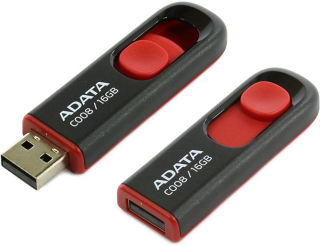 16GB ADATA C008/USB 2.0/USB-A/ČERVENÁ