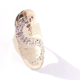 Zlatý prsten, 14K 585/1000, váha 4,09 g, použité zlato