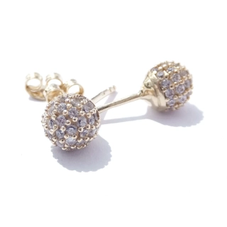 Zlaté náušnice, 14K 585/1000, váha 2,14 g, použité zlato
