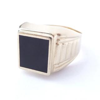 Zlatý pánský prsten, 14K 585/1000, váha 5,04 g, použité zlato