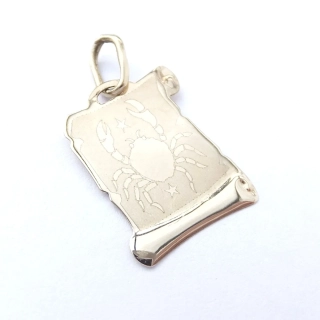 Zlatý přívěsek znamení Rak, 14K 585/1000, váha 0,49 g, použité zlato