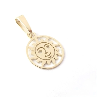 Zlatý přívěsek Slunce, 14K 585/1000, váha 0,35 g, použité zlato
