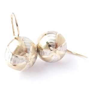 Zlaté náušnice, 14K 585/1000, váha 5,53 g, použité zlato