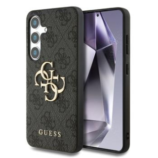 Guess PU 4G Metal Logo Zadní Kryt pro Samsung Galaxy S25 Grey