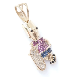 Zlatý přívěsek Bart, 14K 585/1000, váha 4,29 g, použité zlato