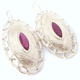 Zlaté visací náušnice, 14K 585/1000, váha 11,08 g, použité zlato