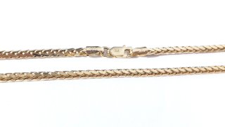 Zlatý řetízek 55 cm, Au 14K 585/1000, váha 7,35 g, použité zlato