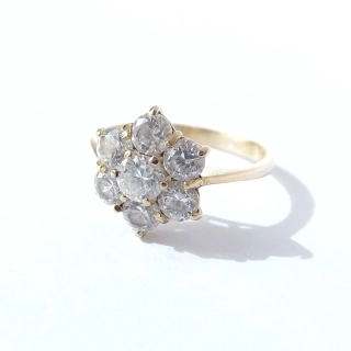 Zlatý prsten, Au 14K 585/1000, váha 2,41 g, použité zlato