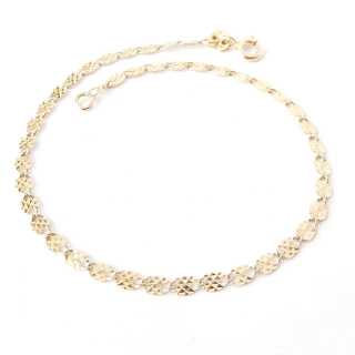 Zlatý náramek 18 cm, Au 14K 585/1000, váha 0,97 g, použité zlato
