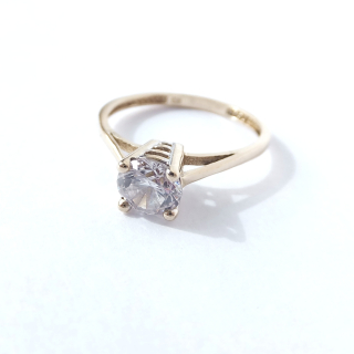 Zlatý prsten, 14K 585/1000, váha 1,48 g, použité zlato