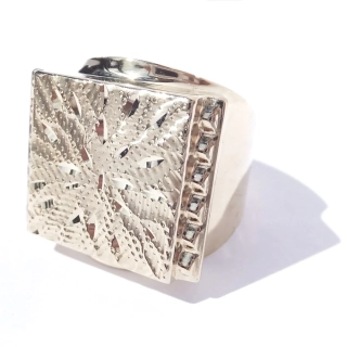 Zlatý pánský prsten, Au 14K 585/1000, váha 8,01 g, použité zlato