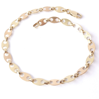 Zlatý náramek 17,5 cm, Au 14K 585/1000, váha 2,82 g, použité zlato