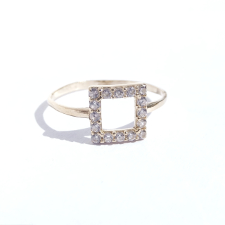 Zlatý prsten, Au 14K 585/1000, váha 0,97 g, použité zlato