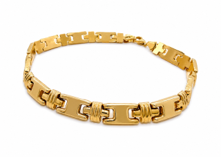 Zlatý náramek 20,5 cm, Au 14K 585/1000, váha 7,00 g, použité zlato