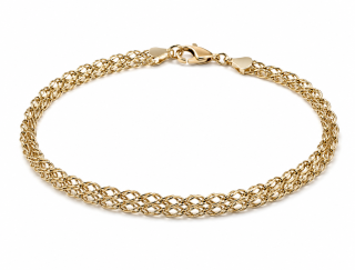 Zlatý náramek 18,5 cm, Au 14K 585/1000, váha 4,75 g, použité zlato