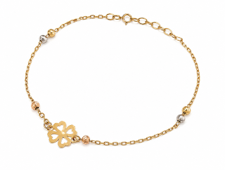 Zlatý náramek 17,5 - 20 cm, Au 14K 585/1000, váha 1,37 g, použité zlato