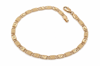 Zlatý náramek 17 cm, Au 14K 585/1000, váha 3,65 g, použité zlato