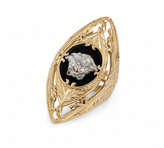 Zlatý prsten, Au 14K 585/1000, váha 12,08 g, použité zlato