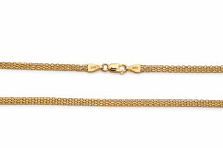 Zlatý řetízek 50 cm, Au 14K 585/1000, váha 3,85 g, použité zlato