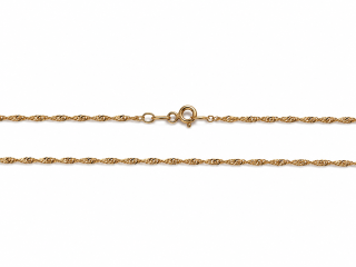 Zlatý řetízek 46 cm, Au 14K 585/1000, váha 1,86 g, použité zlato