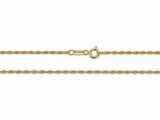Zlatý řetízek 45 cm, Au 14K 585/1000, váha 2,40 g, použité zlato