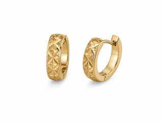 Zlaté náušnice, Au 14K 585/1000, váha 1,24 g, použité zlato