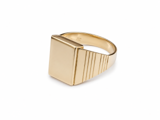 Zlatý pánský prsten, Au 14K 585/1000, váha 5,80 g, použité zlato